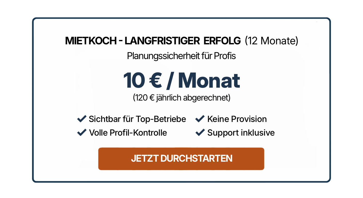 Abo 12 Monate für Mietköche